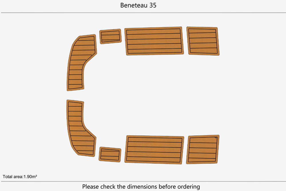 Beneteau 35 Anti-slip mat Custom EVA teak marine deck flooring