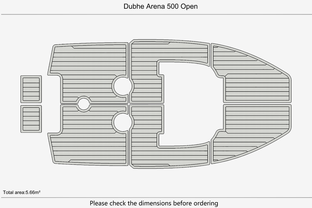 Dubhe Arena 500 Open Marine teak deck EVA Foam Boat flooring