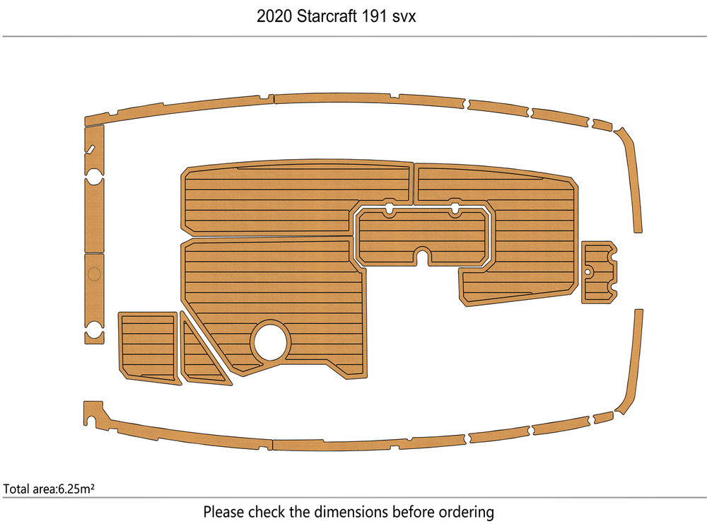 2020 Starcraft 191 svx Cockpit Swim platform 1/4"6mm EVA Faux foam floor