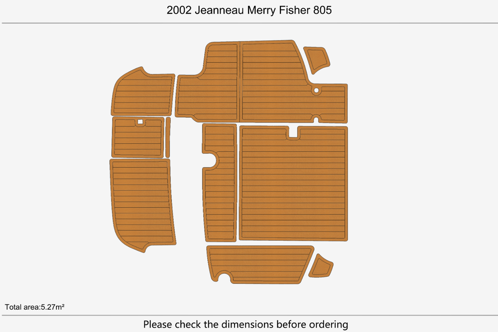 2002 Jeanneau Merry Fisher 805 Marine teak deck EVA Foam Boat flooring