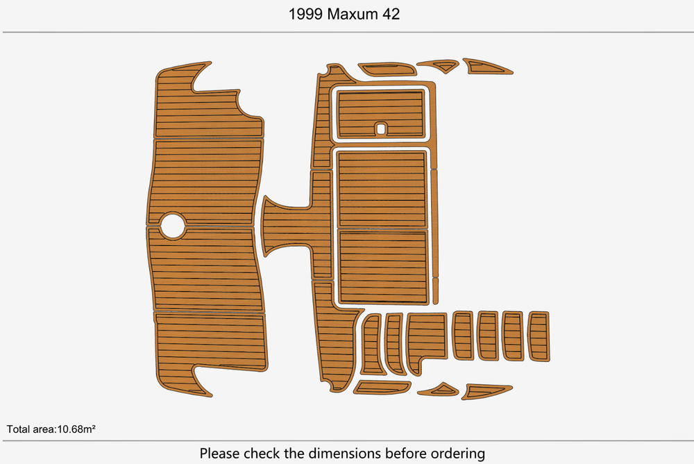 1999 Maxum 42 Cockpit Swim platform 1/4"6mm EVA Foam faux mat floor