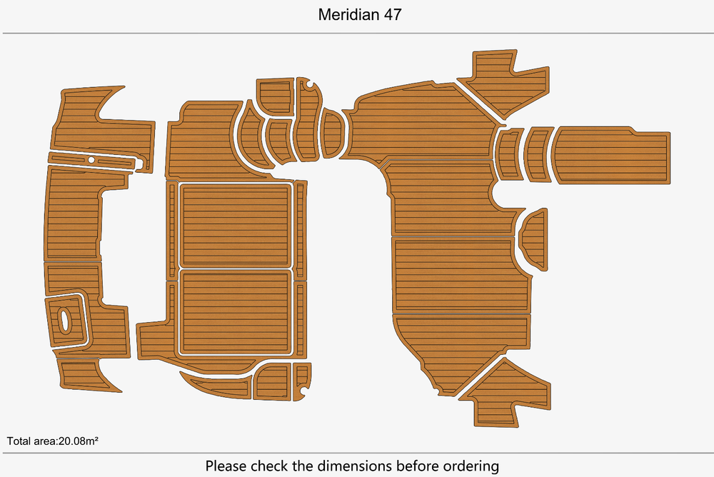 Meridian 47 Anti-slip mat Custom EVA faux teak marine deck flooring