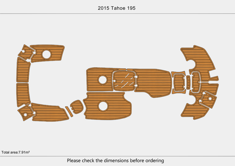 2012-2015 Tahoe 195 Cockpit Swim platform 1/4"6mm EVA foam faux MAT floor
