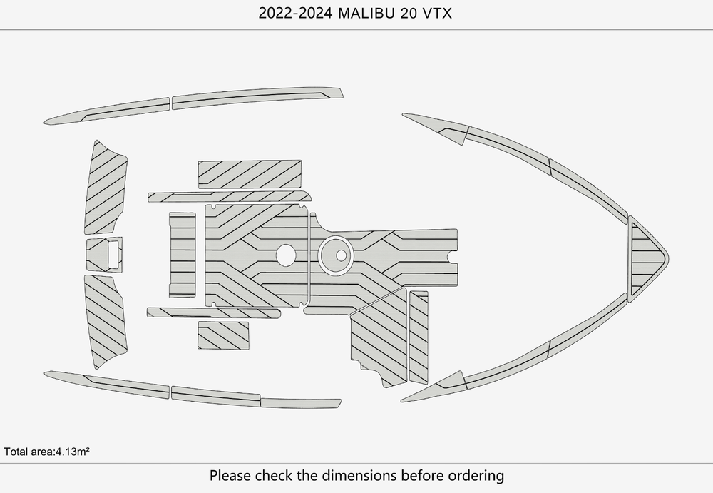 2022-2024 malibu 20 vtx Cockpit Swim platform bow 1/4"6mm EVA Foam faux floor