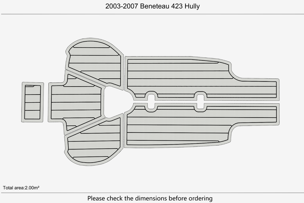 2003-2007 Beneteau 423 Cockpit 1/4"6mm EVA Foam carpet marine floor