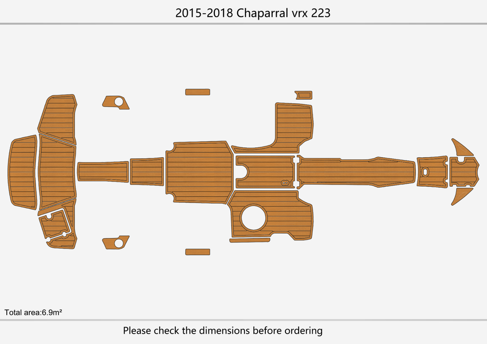 2015-2018 Chaparral 223 Vortex Anti-slip mat Custom EVA marine deck flooring