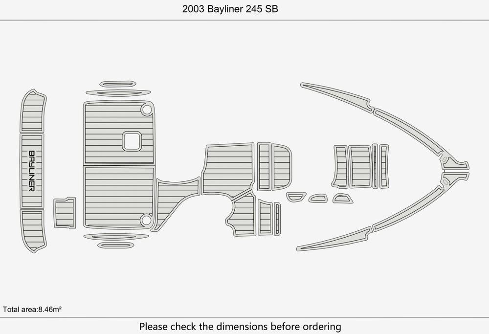 2003 Bayliner 2455 Ciera Marine teak deck EVA Foam Boat flooring