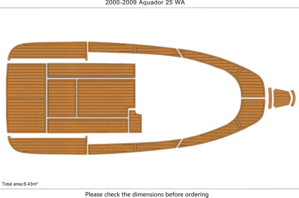 2000-2009 Aquador 25 WA Cockpit Swim platform bow 1/4"6mm EVA foam faux floor