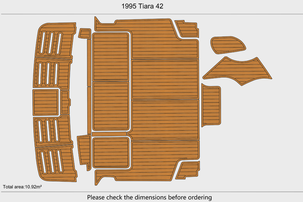 1995 Tiara 42 Cockpit Swim platform 1/4"6mm EVA Foam floor