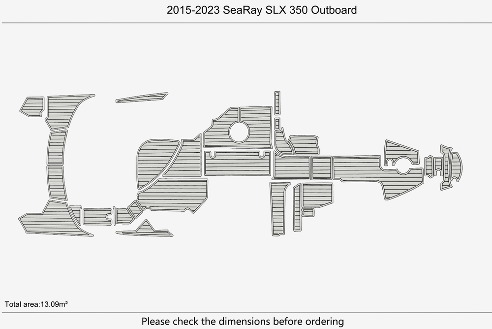 2015-2023 Sea Ray SLX 350 Outboard Cockpit Swim platform 1/4"6mm EVA Foam floor