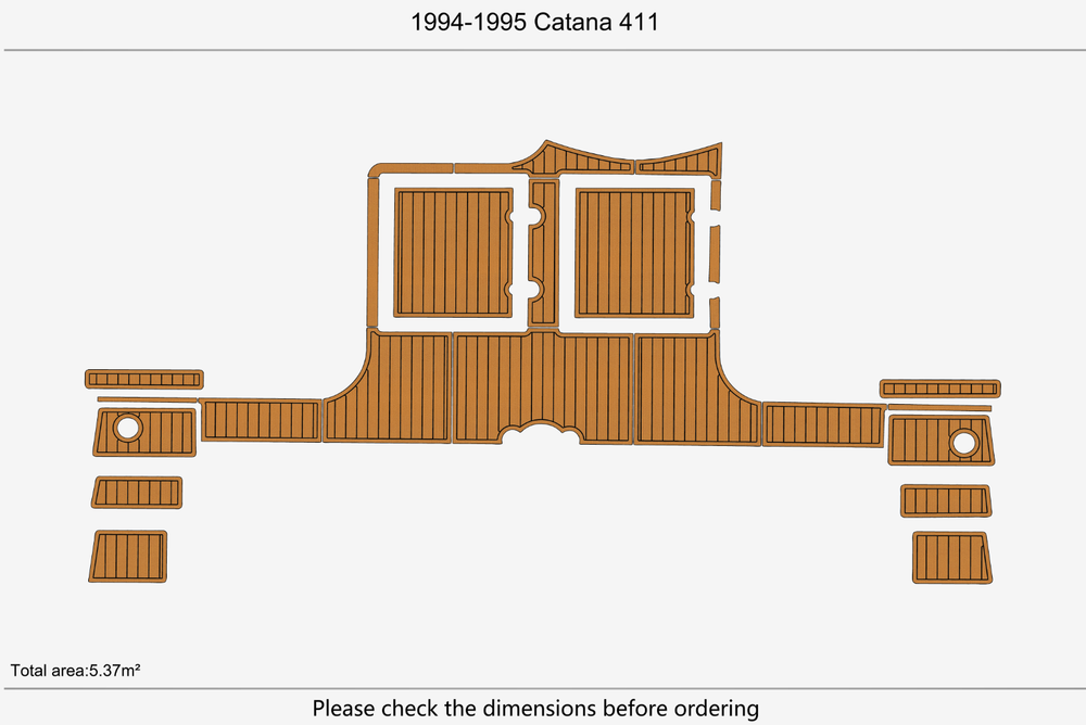 1994-1995 Catana 411 Swim platform 1/4"6mm EVA Foam carpet marine floor