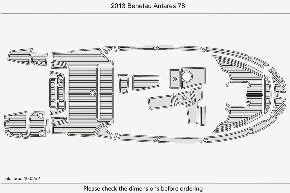 2013 Benetau Antares 78 Anti-slip mat Custom EVA teak marine deck flooring