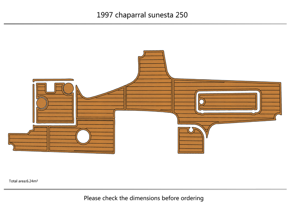 1997 CHAPARRAL SUNESTA 250 Cockpit 1/4"6mm EVA foam faux MAT floor