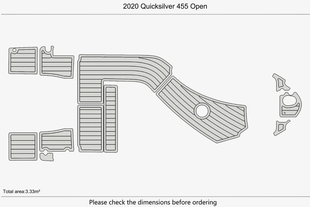 2020 Quicksilver 455 Open Marine teak deck EVA Foam Boat flooring