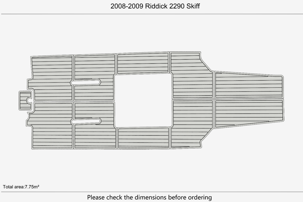 2008-2009 Riddick 2290 Skiff Marine teak deck seadek EVA Foam Boat flooring