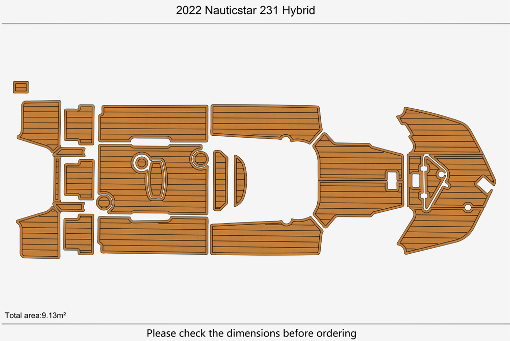 2022 Nauticstar 231 Hybrid Cockpit Swim platform 1/4"6mm EVA foam faux mat floor