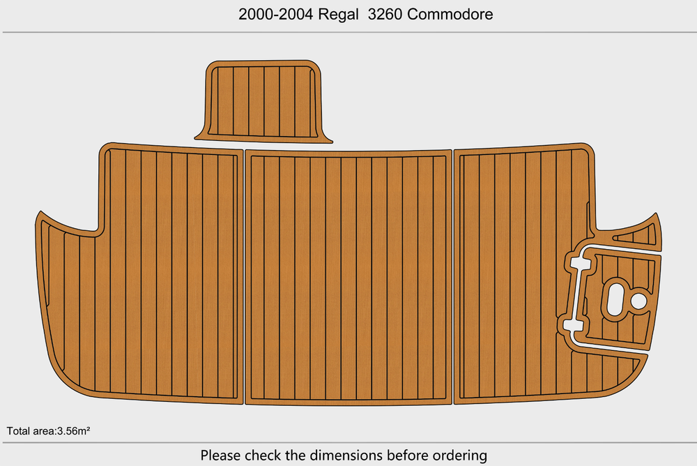 2000-2004 Regal 3260 Commodore Swim platform 1/4"6mm EVA foam floor