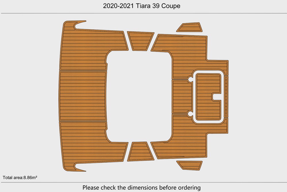 2020-2021 Tiara 39 Coupe Cockpit Swim platform 1/4"6mm EVA Foam faux mat floor