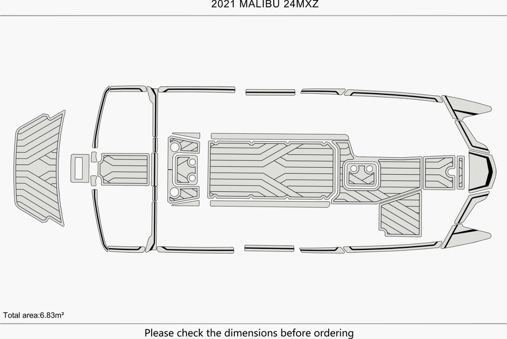 2021 malibu 24 mxz Cockpit & swim platform 1/4" 6mm EVA Faux floor