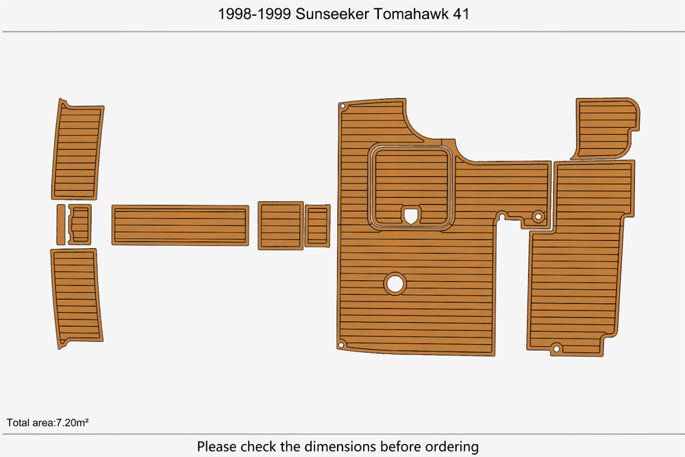 1998-1999 Sunseeker Tomahawk 41 Marine teak deck seadek EVA Foam Boat flooring