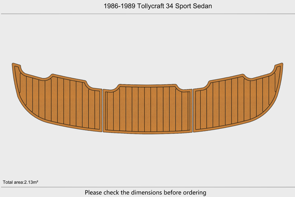 1986-1989 Tollycraft 34 Sport Seda Swim platform 1/4"6mm EVA Foam floor