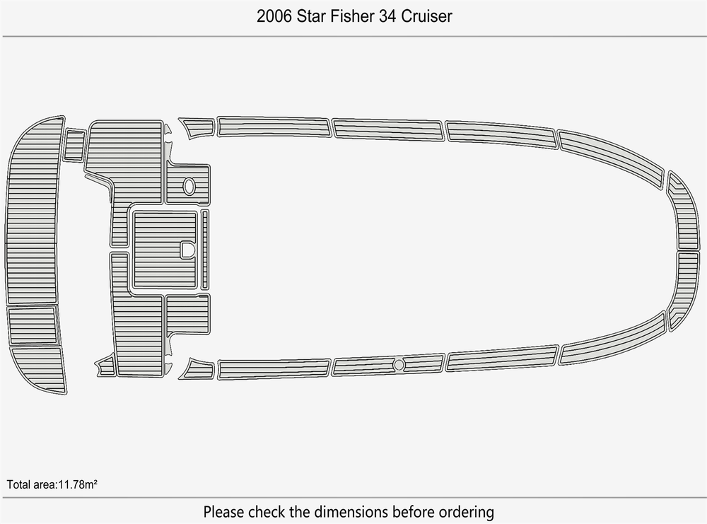 2006 Star Fisher 34 Cruiser Marine teak deck seadek EVA Foam Boat flooring