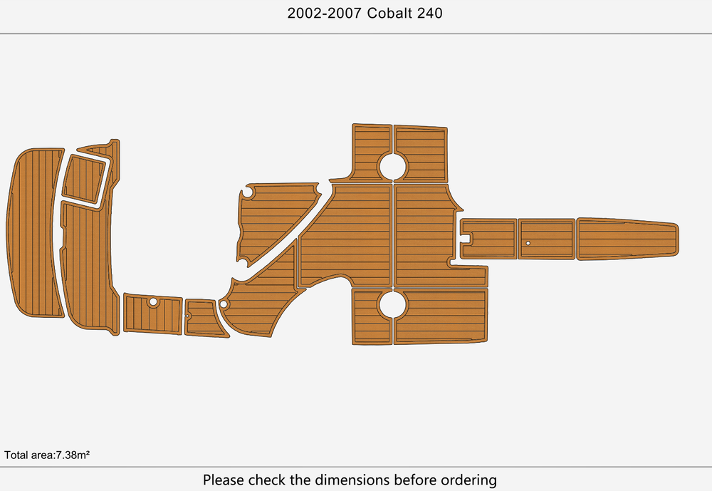 2002-2007 COBALT 240 Cockpit Swim platform 1/4"6mm EVA foam floor