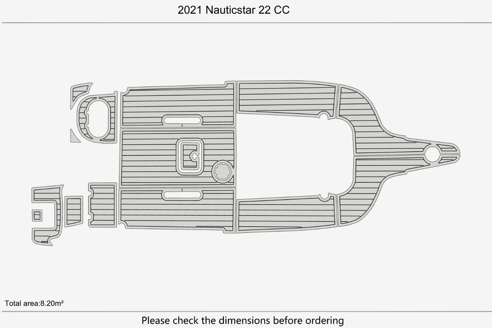 2021 Nauticstar 22 CC Marine teak deck EVA Foam Boat flooring