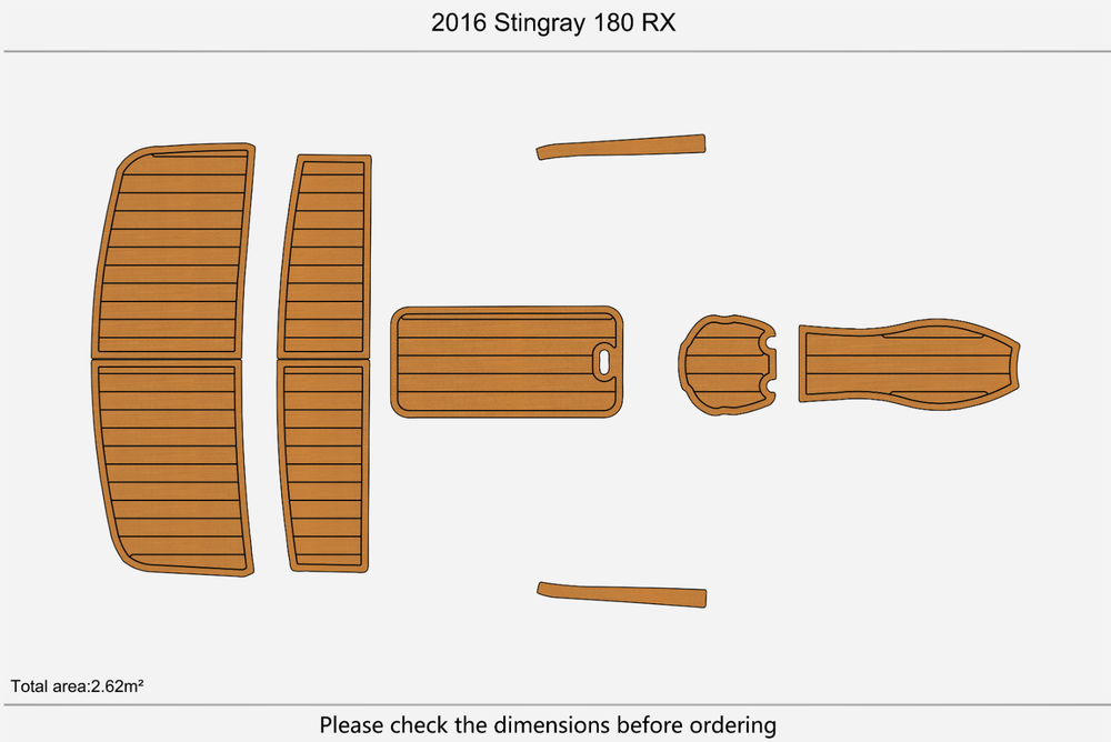 2016 Stingray 180 RX Marine teak deck seadek EVA Foam Boat flooring