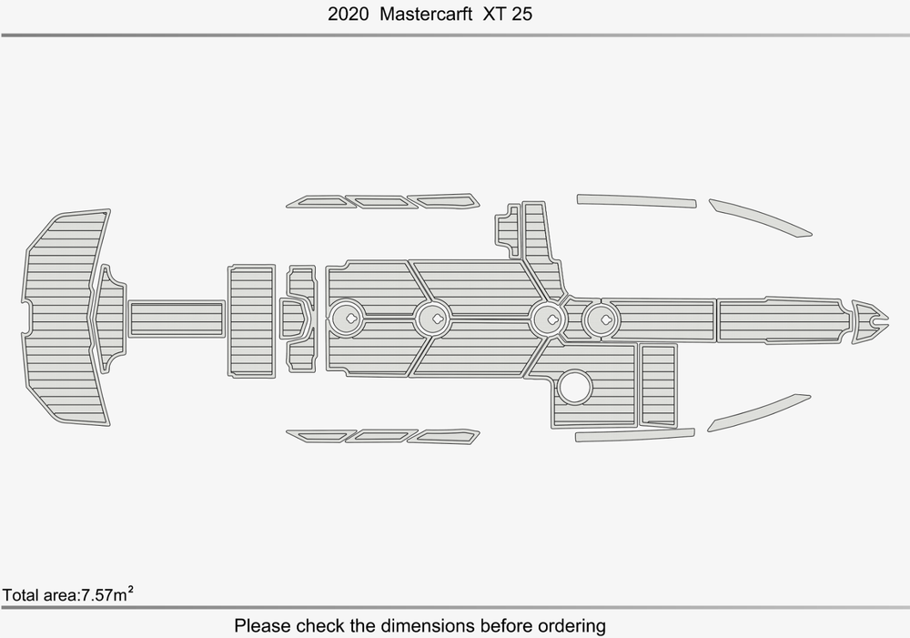 2020 Mastercraft XT25 Marine teak deck EVA Foam Boat flooring