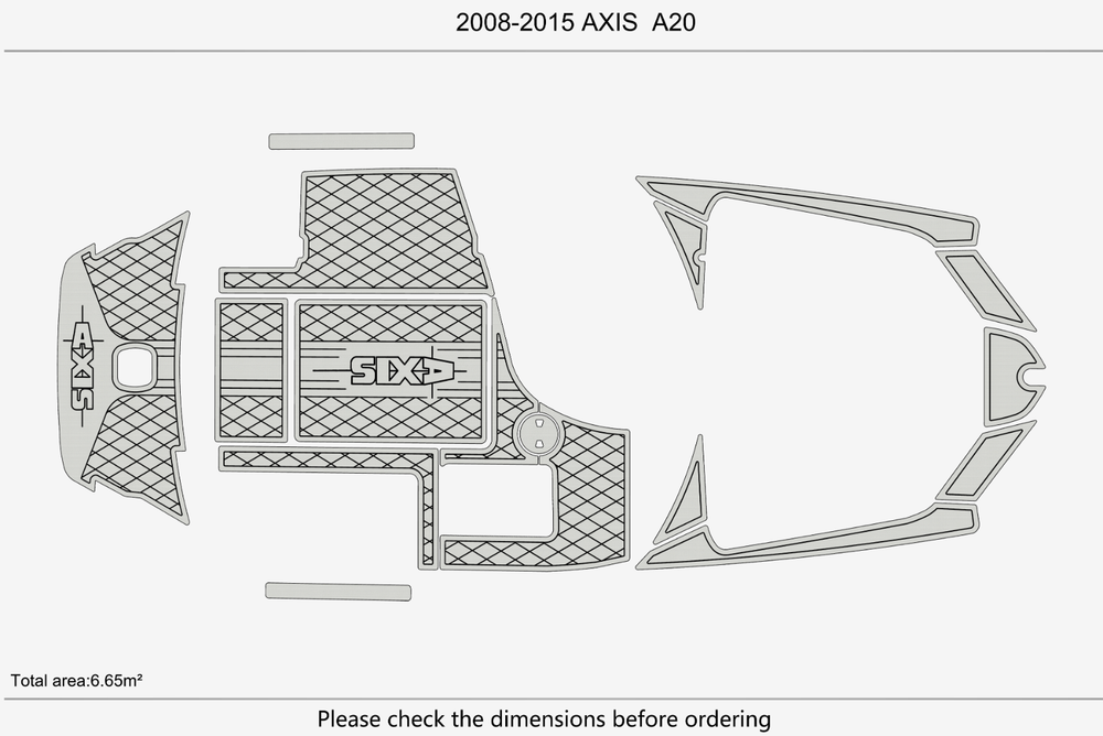 2008-2015 Axis A20 Marine teak deck EVA Foam Boat flooring
