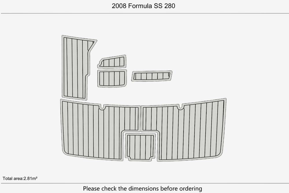 2008 Formula SS 280 Swim platform 1/4"6mm EVA Foam carpet marine floor