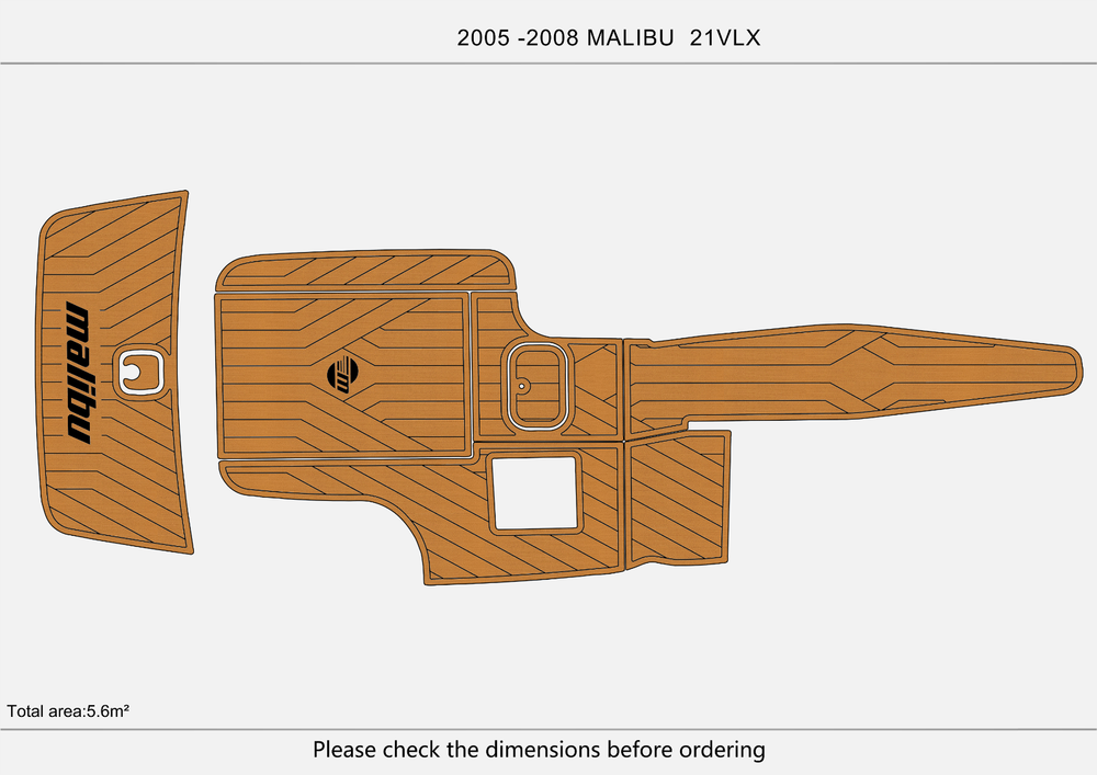 2007 MALIBU 21 VLX Swim Platform cockpit 1/4" 6mm EVA foam floor