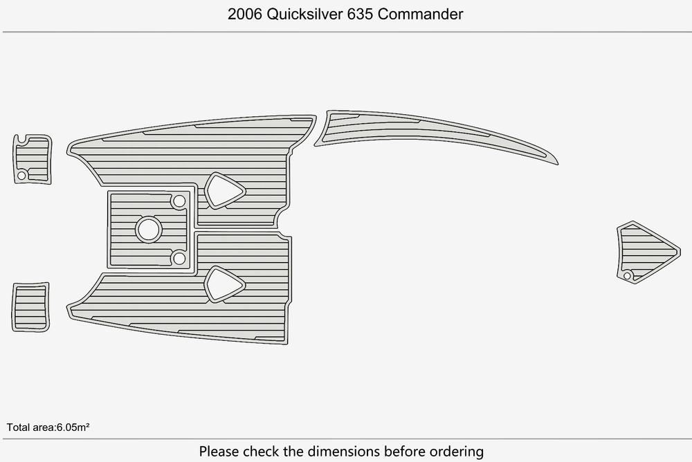 2006 Quicksilver 635 Commander Marine teak deck EVA Foam Boat flooring