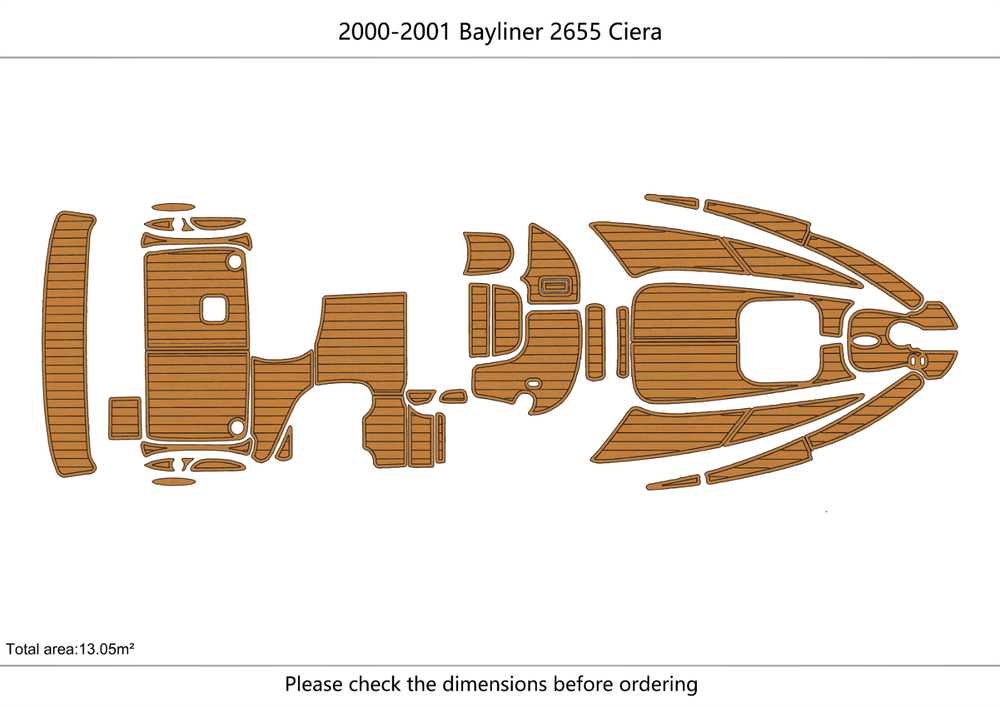 2000-2001 Bayliner 2655 Ciera Cockpit Swim platform 1/4"6mm EVA foam faux floor