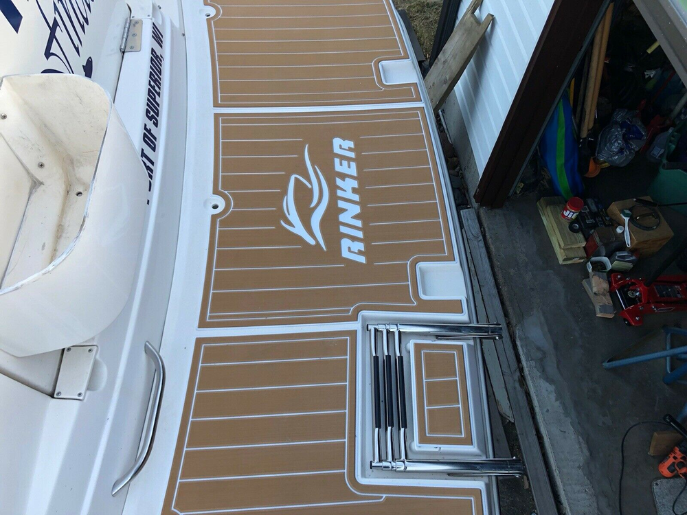 2003 Rinker Fiesta vee 270 swimming platform EVA Faux teak 6mm Non-slip mat