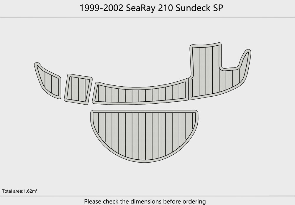 1999-2002 Sea Ray 210 Sundeck Sp Swim platform 1/4" 6mm EVA foam faux mat floor