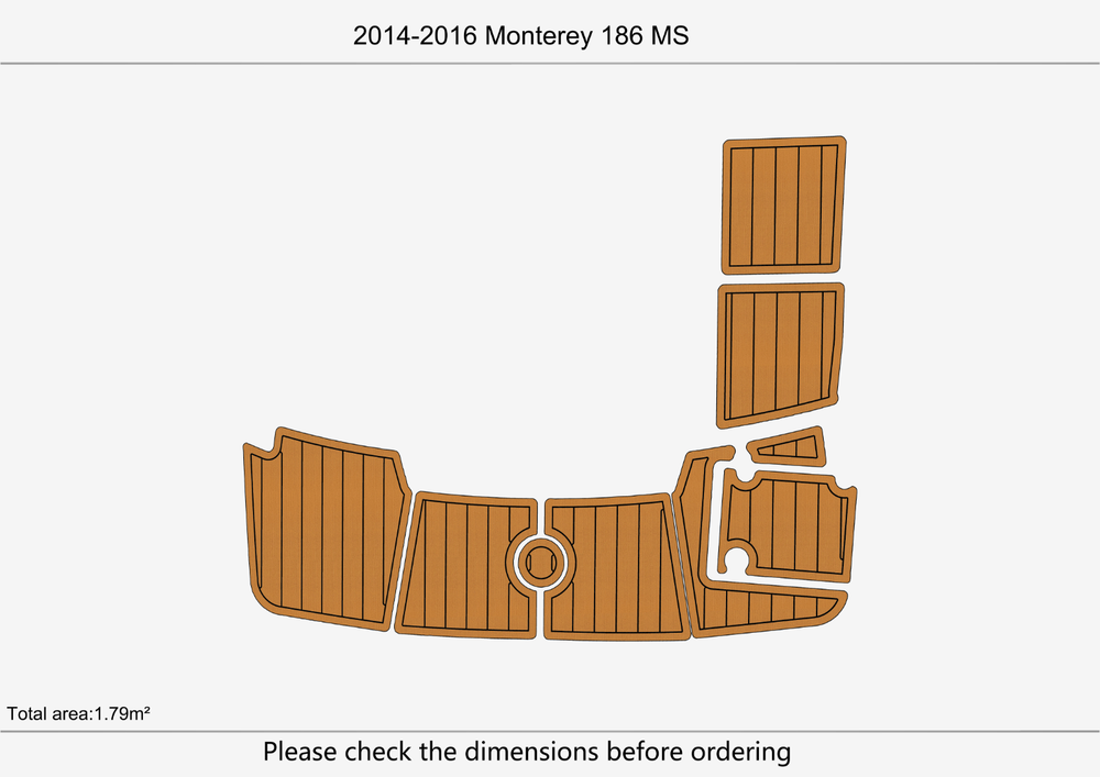 2014-2016 Monterey 186 MS Swim platform 1/4"6mm EVA Foam floor