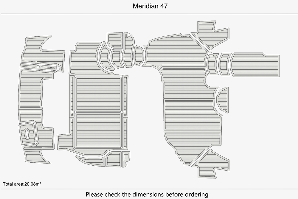Meridian 47 Anti-slip mat Custom EVA faux teak marine deck flooring