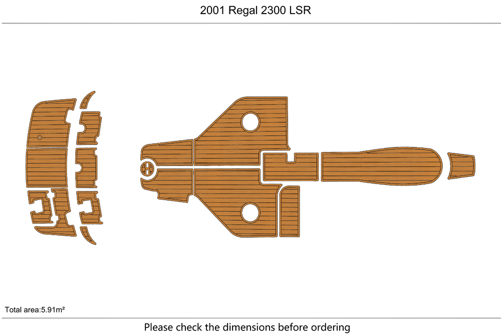 2001 Regal 2300 LSR Cockpit Swim platform 1/4"6mm EVA foam faux MAT floor