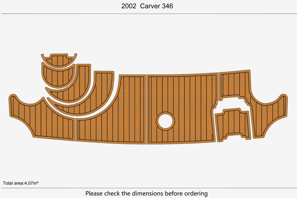 2002 Carver 346 Cockpit Swim platform 1/4"6mm EVA Foam carpet marine fuax floor