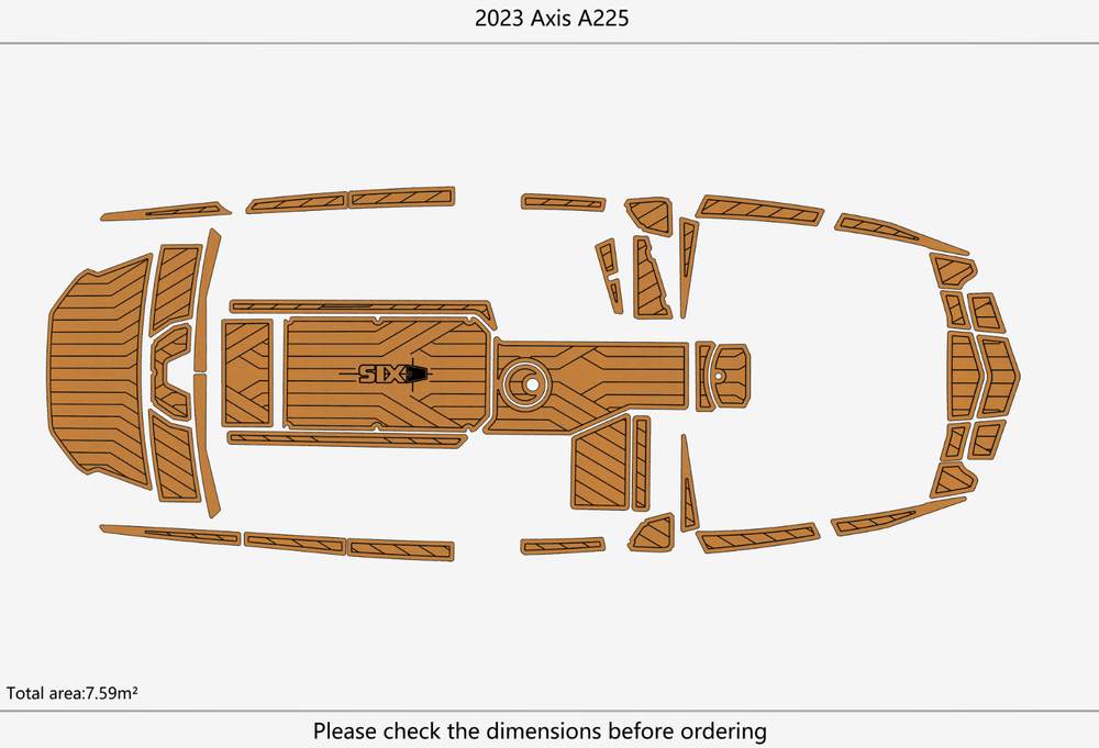 2023 Axis A225 Marine teak deck EVA Foam Boat flooring
