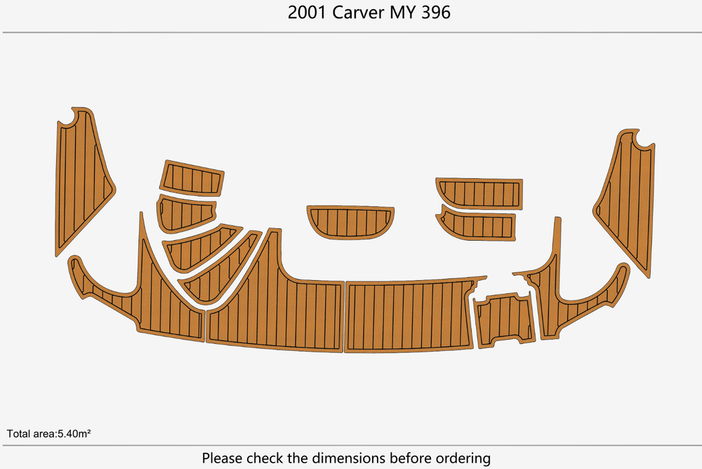2001 Carver MY 396 Swim platform 1/4"6mm EVA Foam carpet marine fuax mat floor