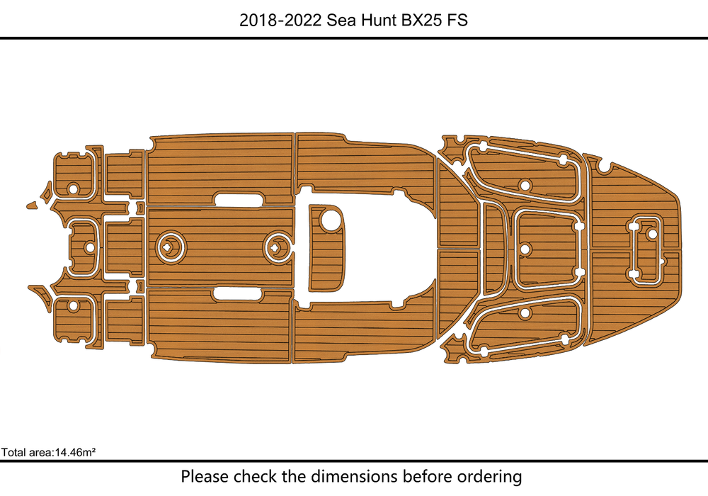 2018-2022 SEA HUNT BX25 FS Cockpit bow 1/4"6mm EVA Foam floor