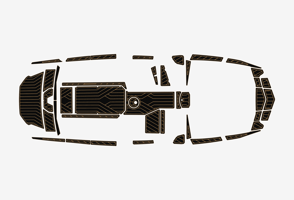 2023 Axis A225 Cockpit Swim Platform Bow 1/4" 6mm EVA Foam Faux teak floor