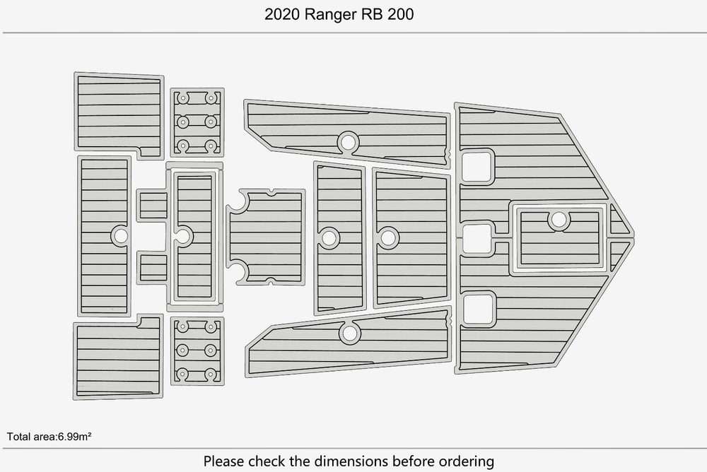 2020 Ranger RB 200 Anti-slip Custom EVA faux mat marine flooring
