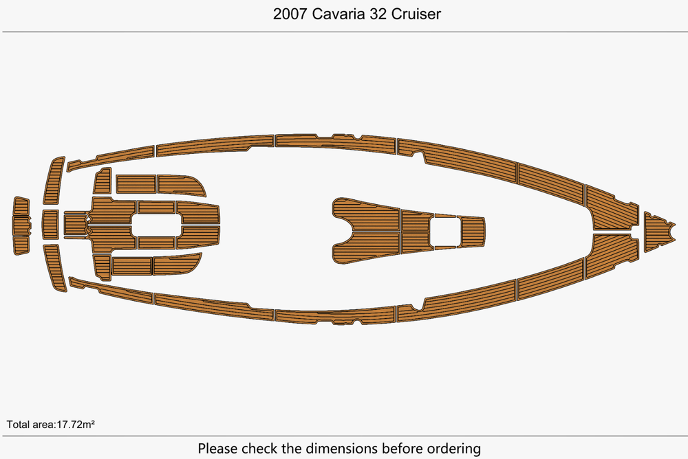 2007 Bavaria 32 Cruiser Anti-slip mat Custom EVA faux teak marine flooring