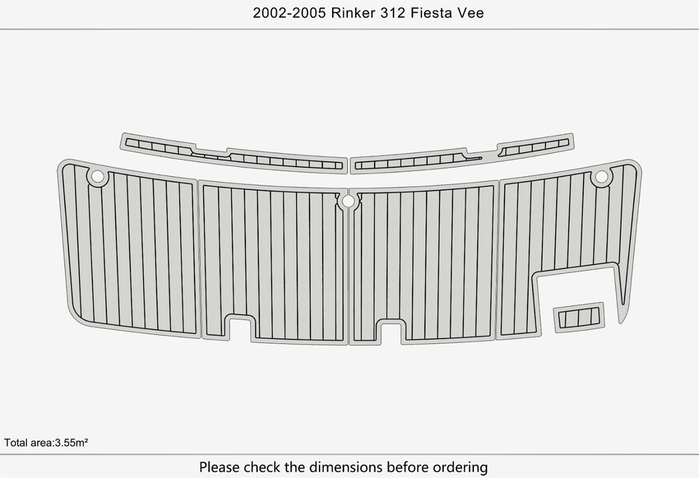 2002-2005 Rinker 312 Fiesta Vee SP Marine teak deck EVA Foam Boat flooring