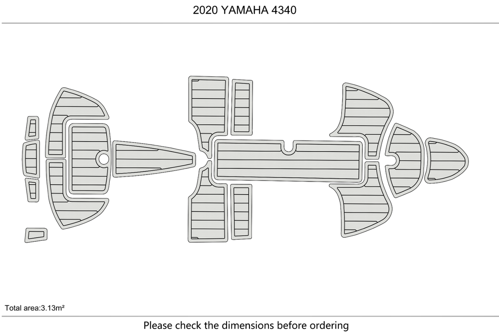 2020 Yamaha 4340 Marine teak deck EVA Foam Boat flooring
