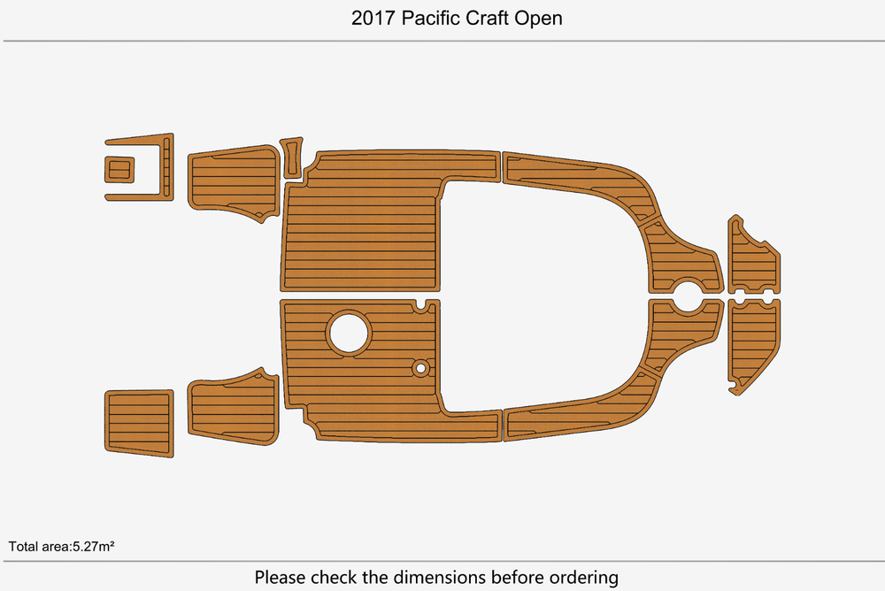 2017 Pacific Craft Open Marine teak deck EVA Foam Boat flooring